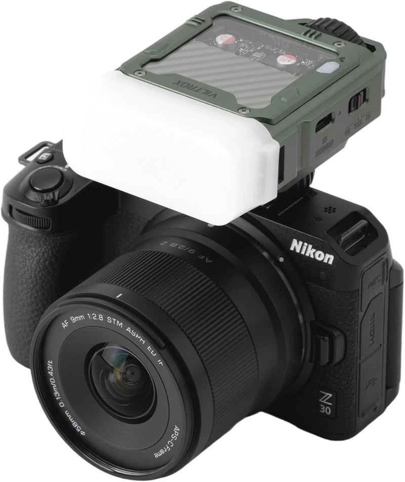 VILTROX فلاش TTL لنيكون، فلاش على الكاميرا بسعة 1800mAh لنيكون، فلاش صغير 26W/s 5600K للكاميرا، فلاش ميني GN16، وقت إعادة تدوير 1s، مع صندوق ناعم (Spark Z3-N، أخضر) - Image 4
